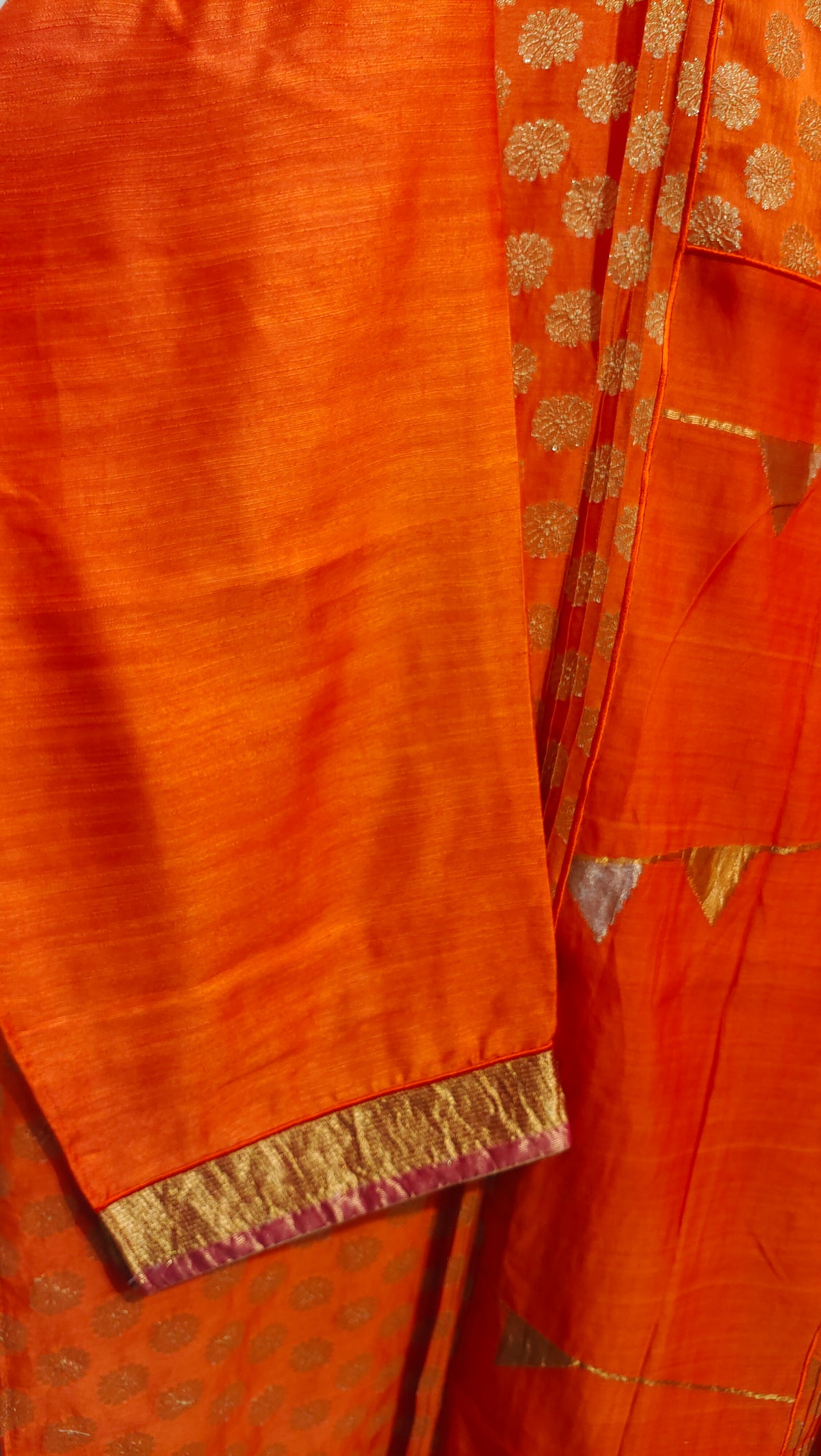 Semi Stitched Chanderi Formal Suitset