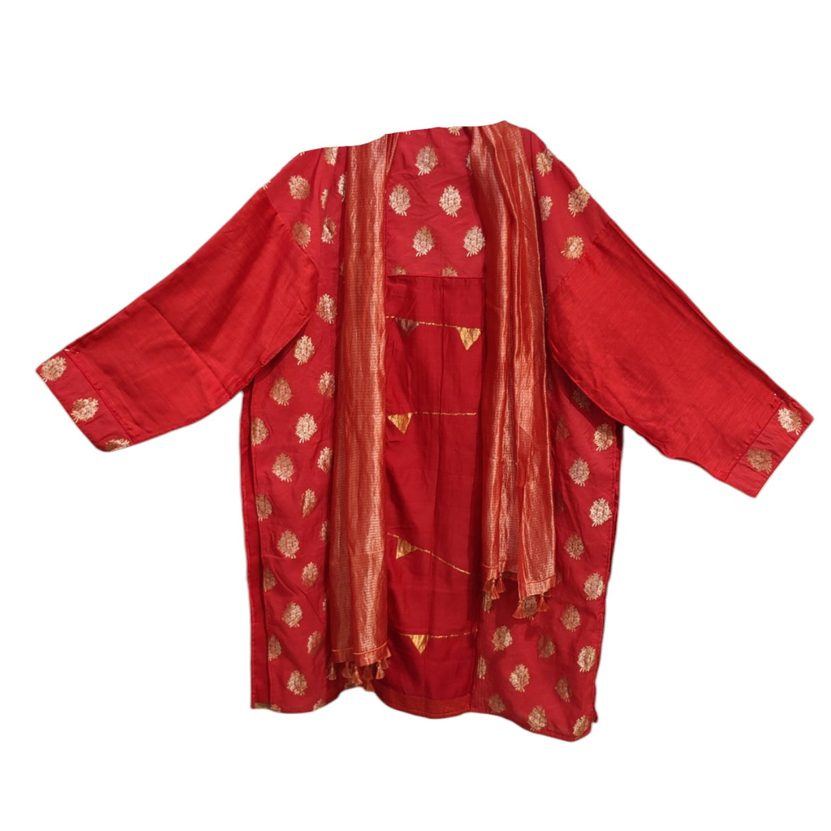 Semi Stitched Chanderi Formal Suitset