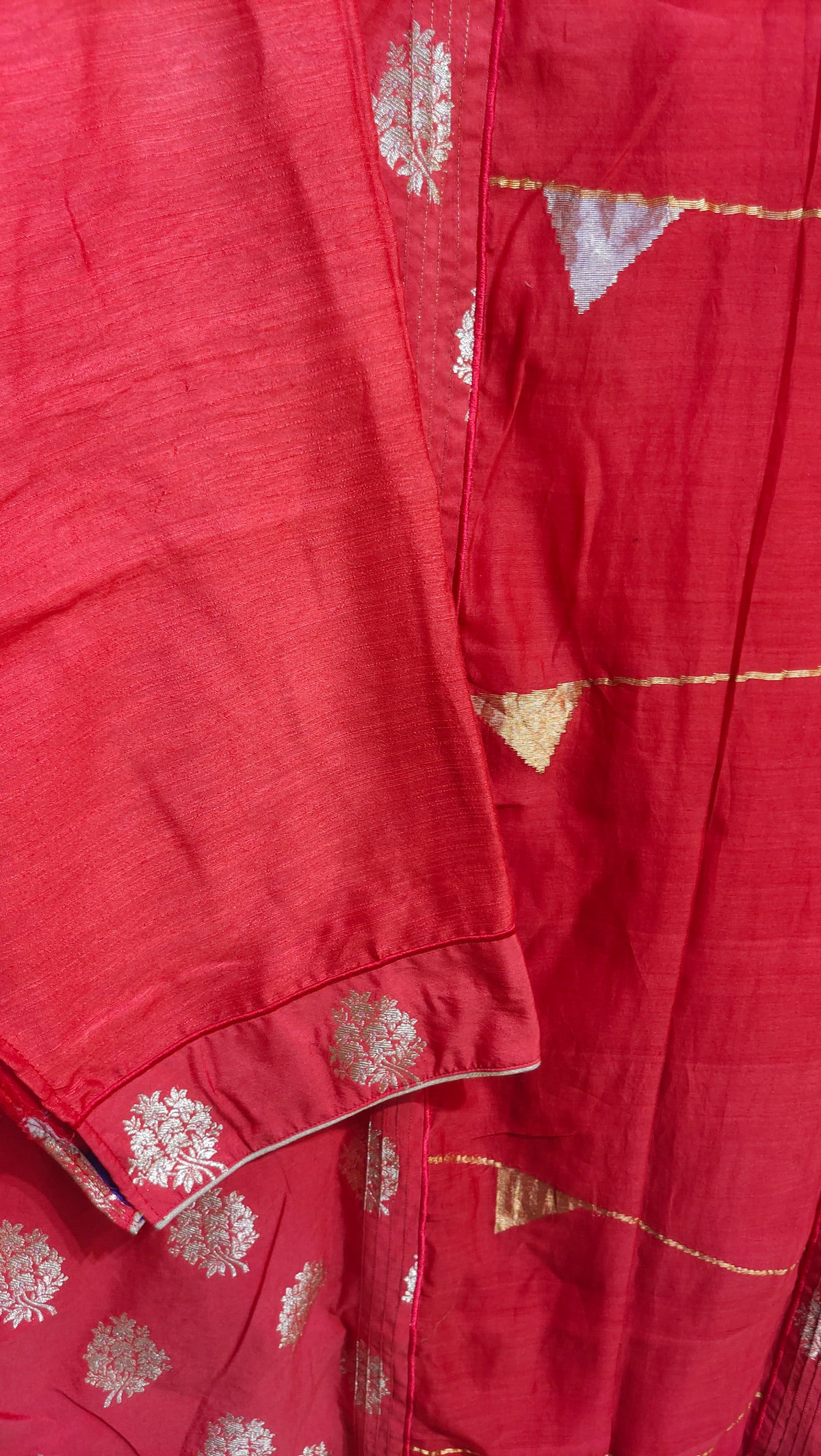 Semi Stitched Chanderi Formal Suitset