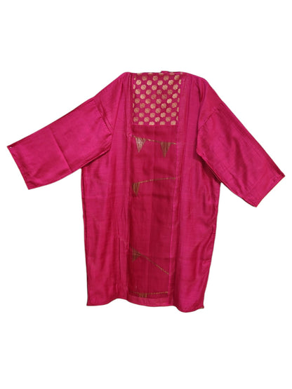 Semi Stitched Chanderi Formal Suitset