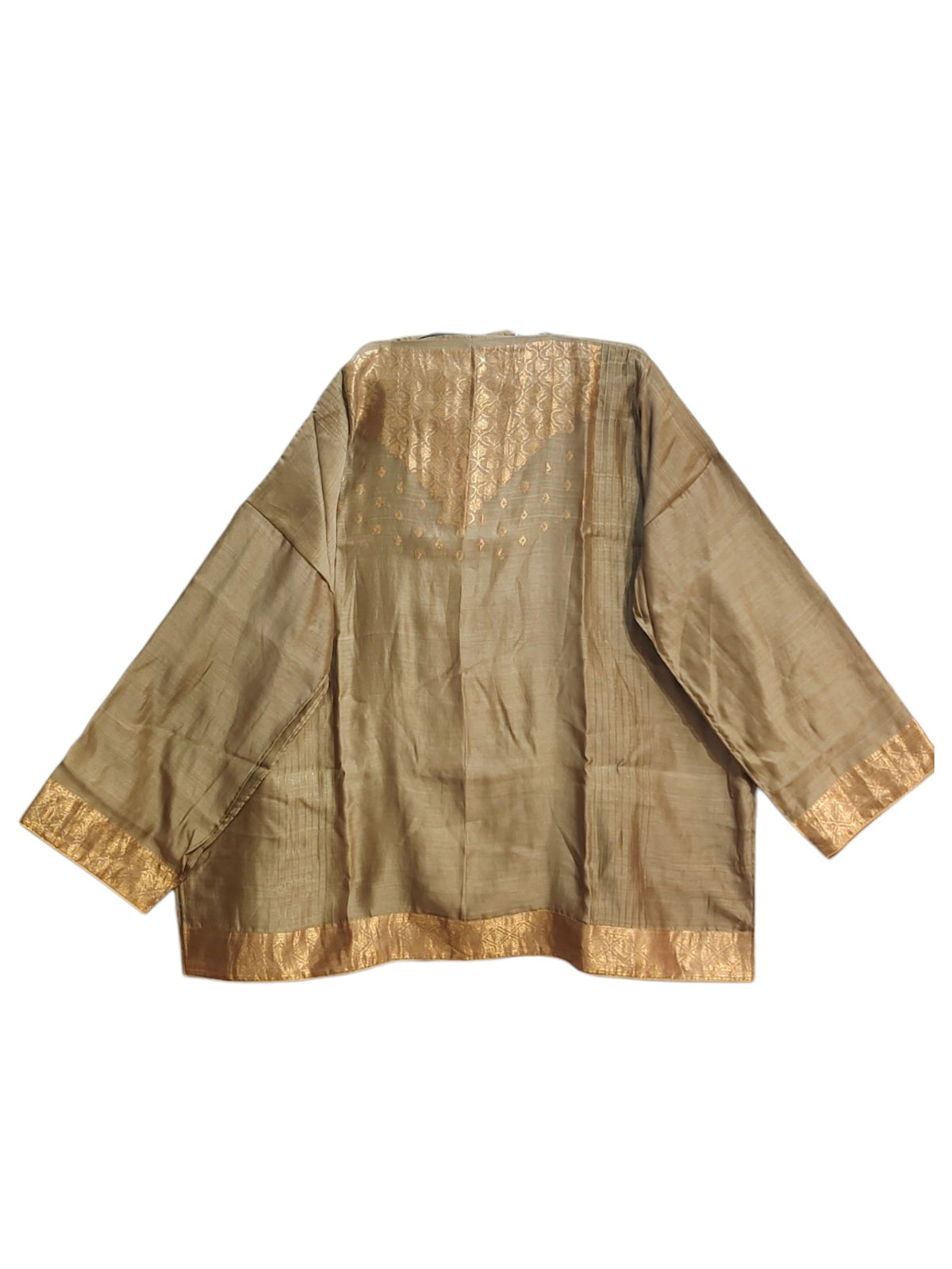 SemiStitched Chanderi Zari Woven Tunic