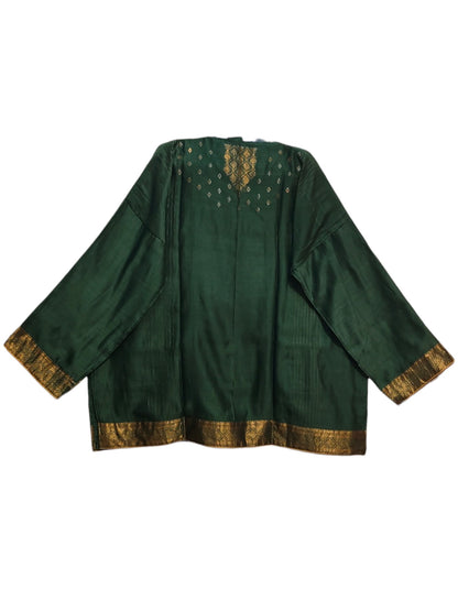 SemiStitched Chanderi Zari Woven Tunic