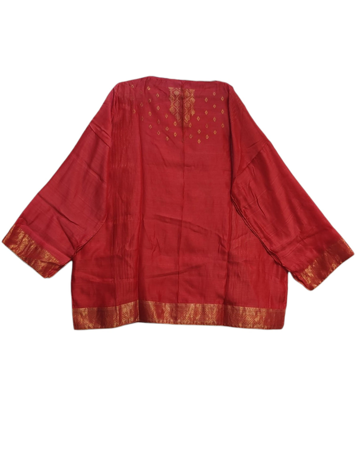 SemiStitched Chanderi Zari Woven Tunic
