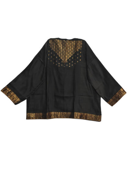 SemiStitched Chanderi Zari Woven Tunic