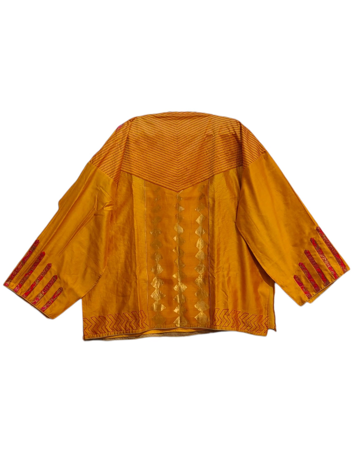 SemiStitched Chanderi Zari Woven Tunic