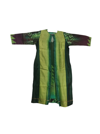 Stitched Chanderi Sleevesless Kurta With Jacket