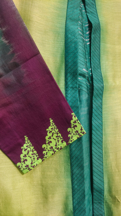 Stitched Chanderi Sleevesless Kurta With Jacket