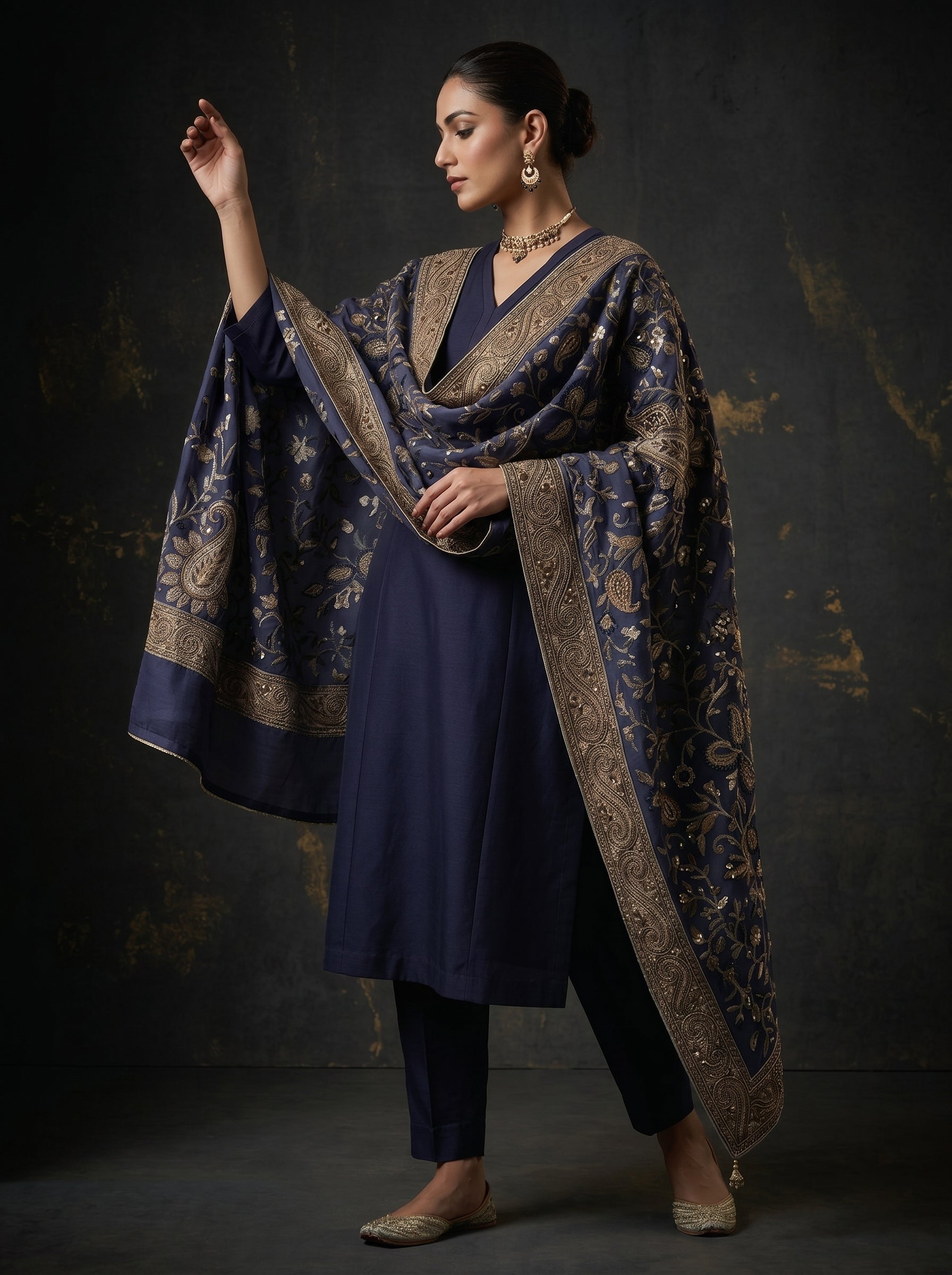 Formal Made to Order Embroidered Dupatta VISHAL KAPUR STUDIO