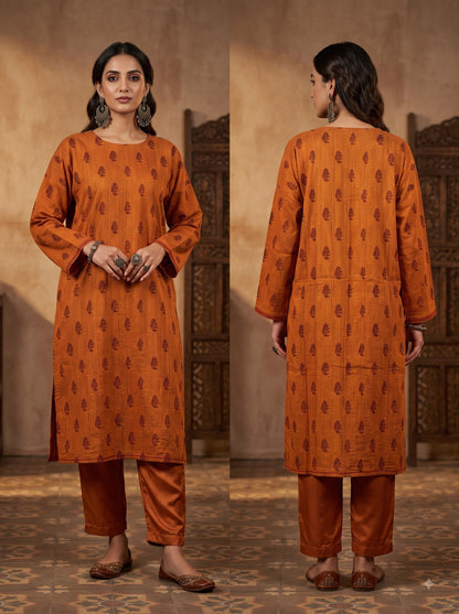 Semi Stitched Cotton Smart Casual kurta