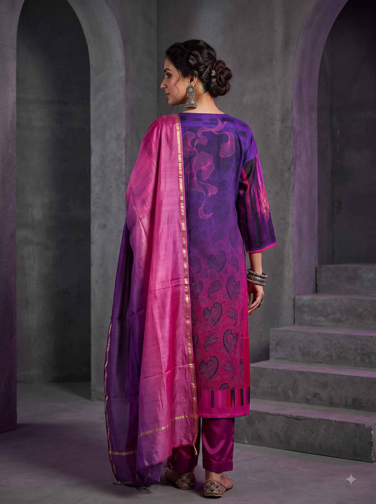 Semi Stitched Cotton Casual Suitset