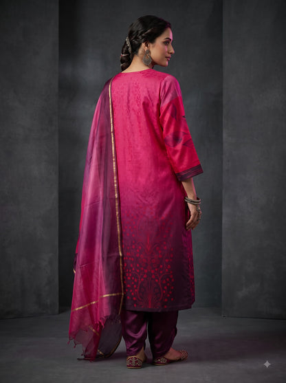 Semi Stitched Cotton Casual Suitset