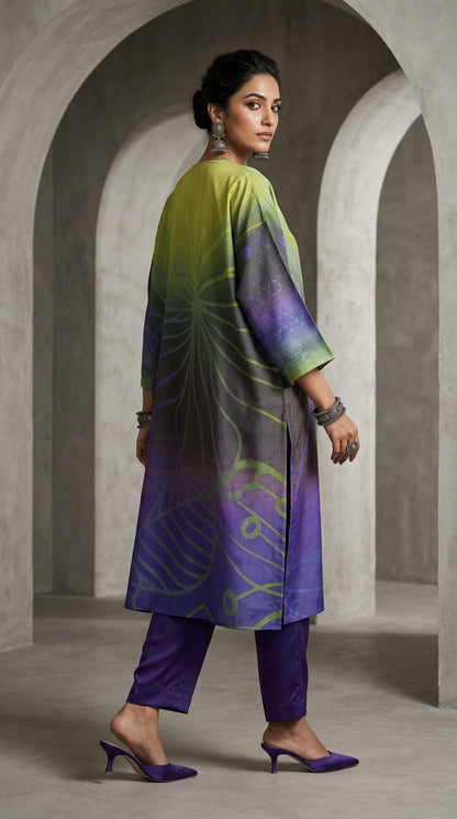 Semi Stitched Chanderi Kurta