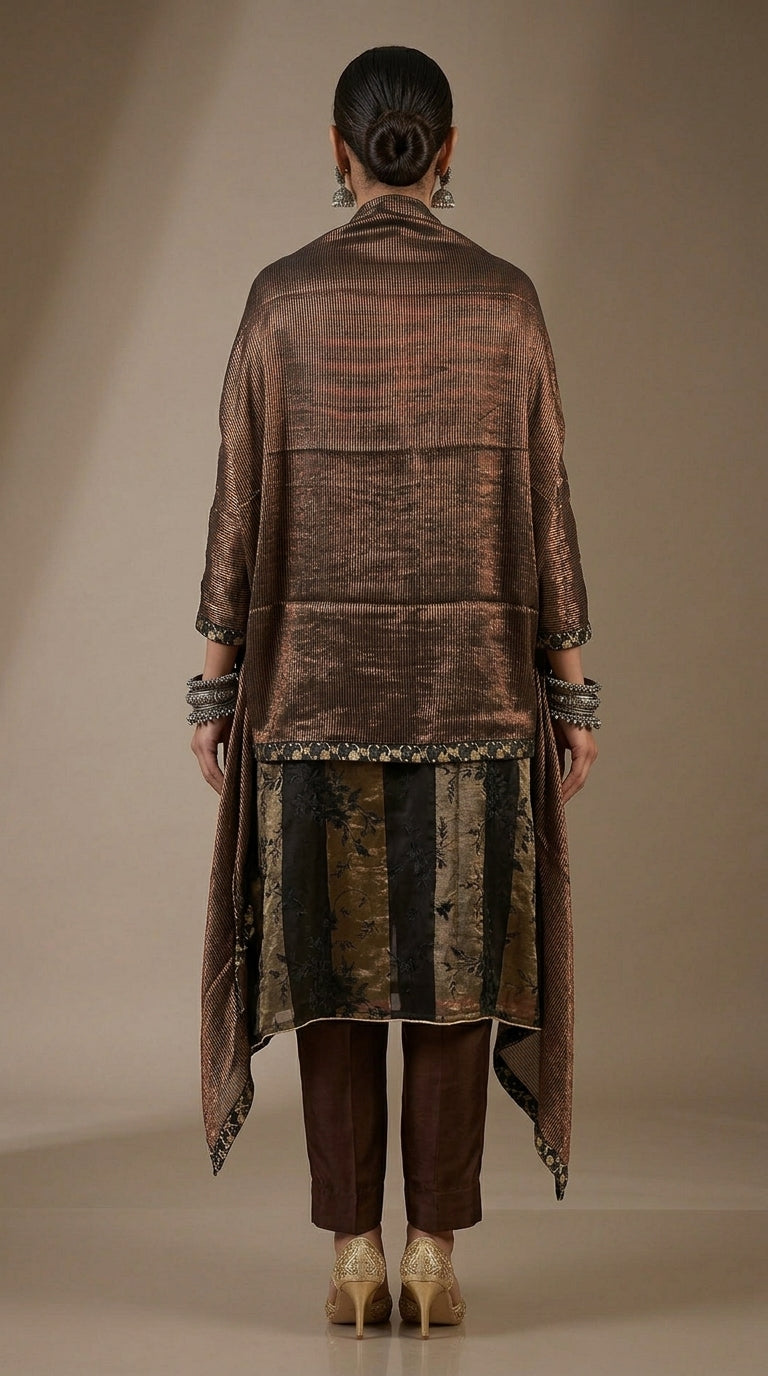 Semi Stitched Formal chanderi Suitset