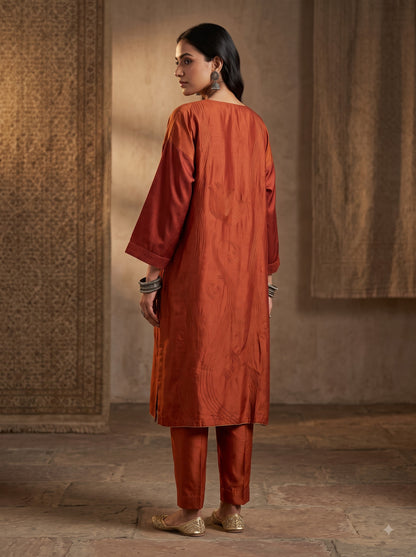 Semi Stitched Chanderi  Formal kurta