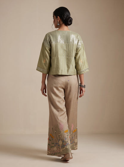 Indowestern chanderi formal coordset