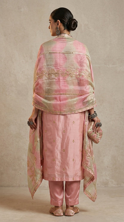 Semi Stitched Formal chanderi Suitset