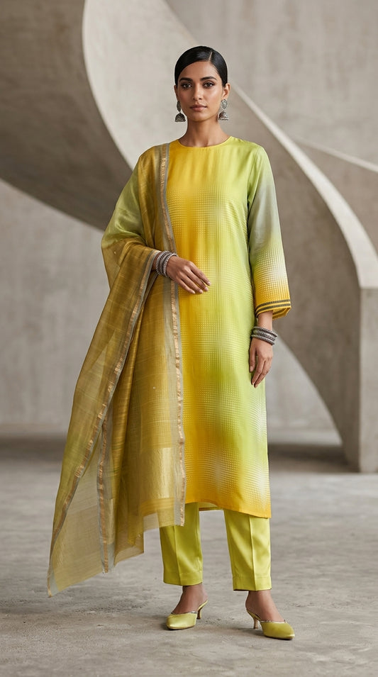 Semi Stitched cotton modal Suit Set