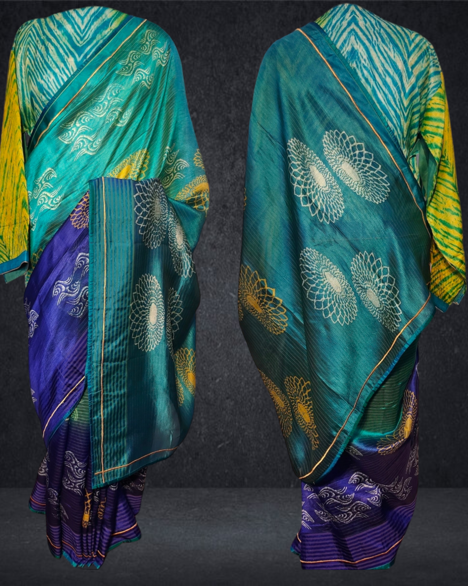 Printed Silk Saree (VKSRJUN204s) - VISHAL KAPUR