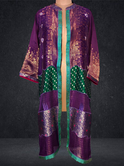 Stitched suit set with long formal jacket