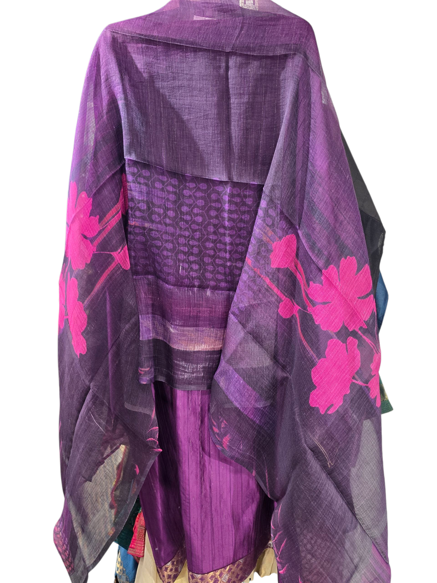 Semi Stitched Chanderi Casual Suitset