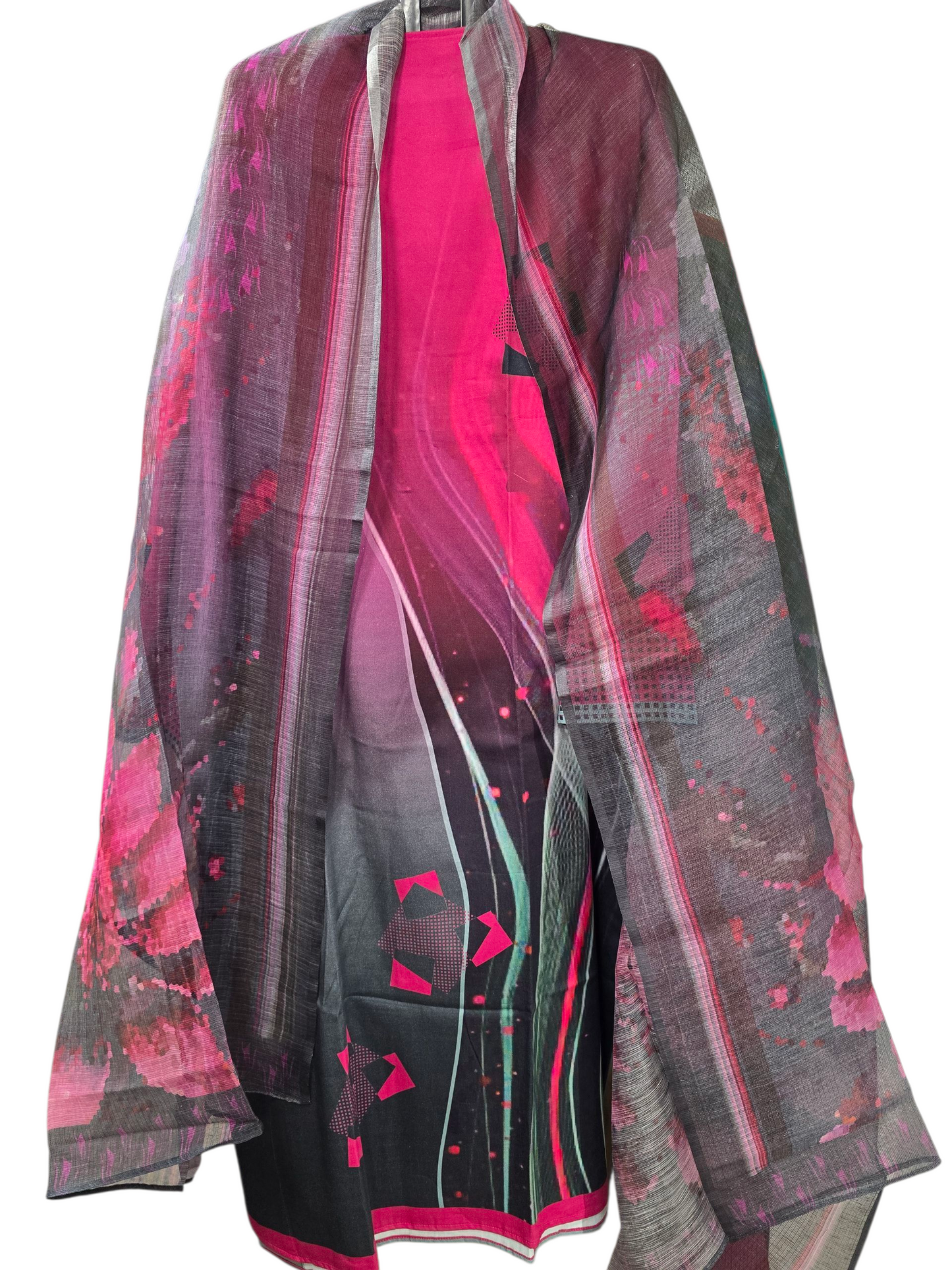 Semi Stitched Chanderi Casual Suitset VISHAL KAPUR