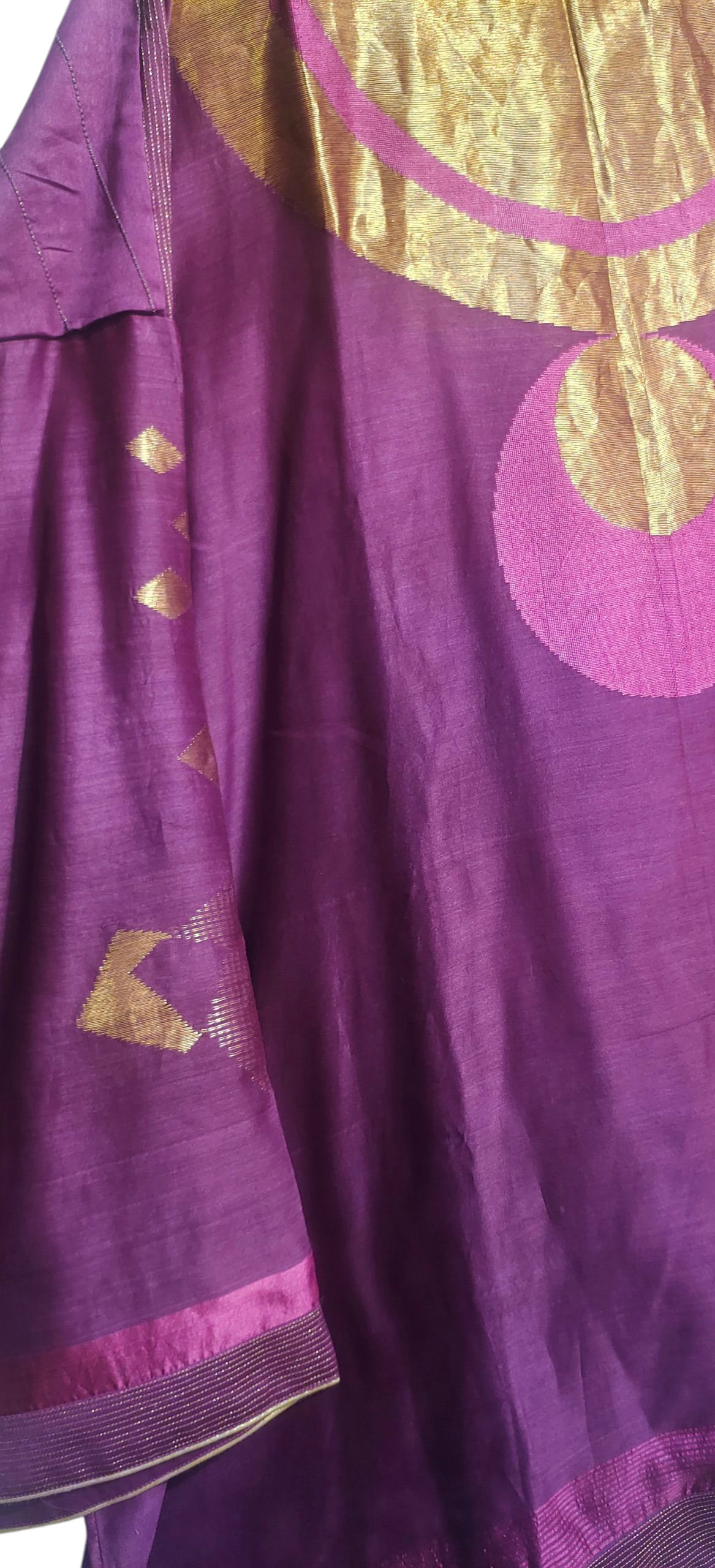 Semi Stitched Chanderi Zariwoven Short Tunic