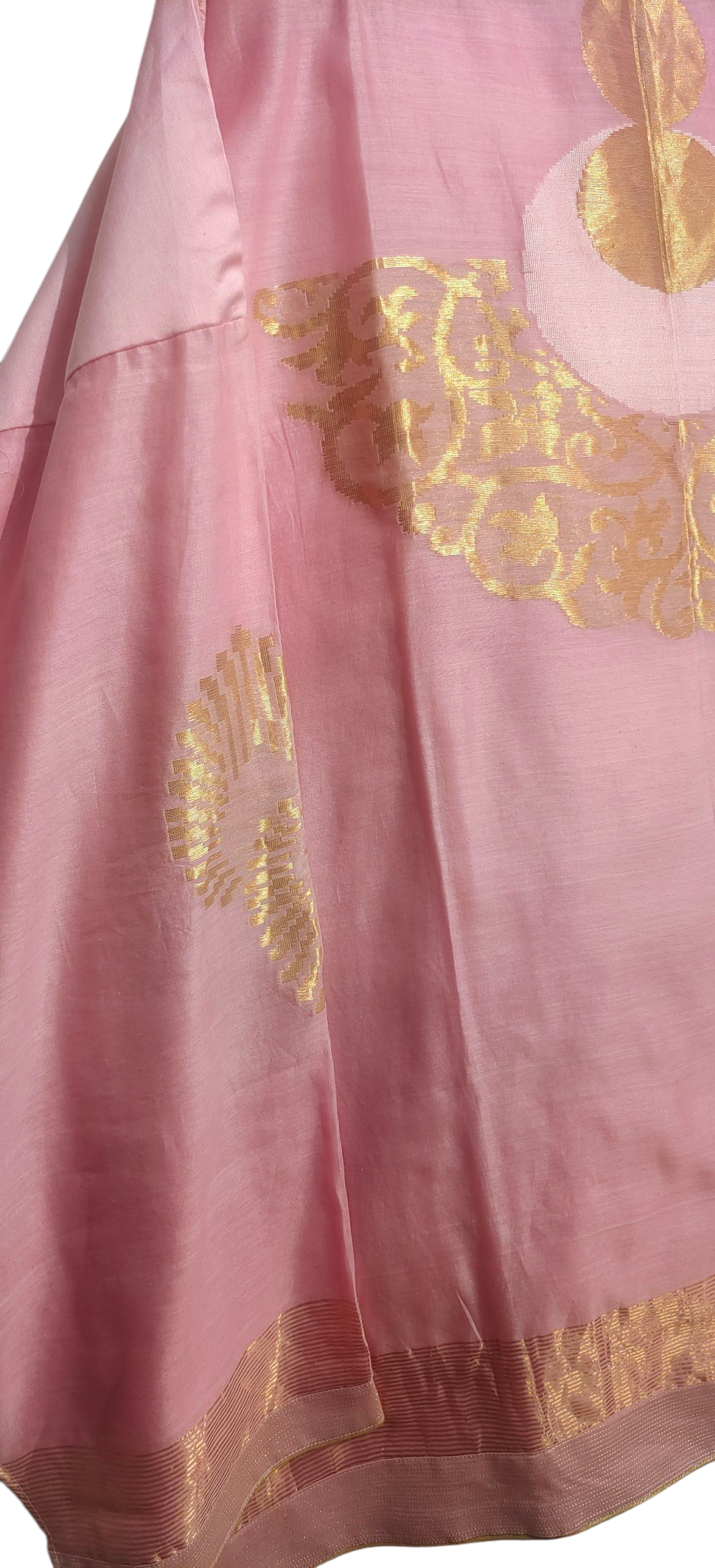 Semi Stitched Chanderi Zariwoven Short Tunic