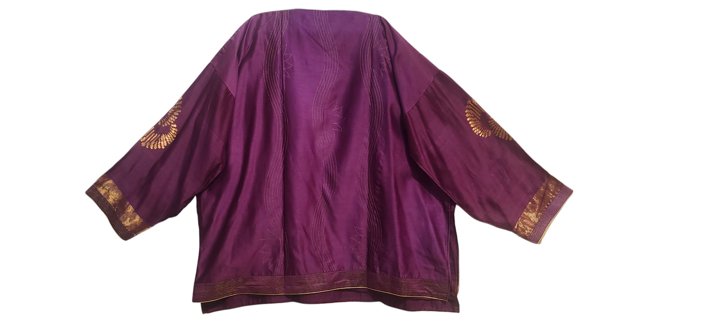 Semi Stitched Chanderi Zariwoven Short Tunic