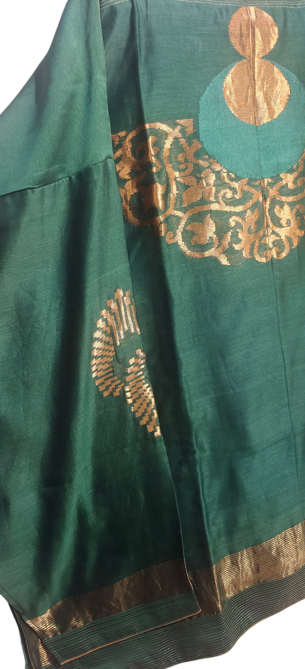 Semi Stitched Chanderi Zariwoven Short Tunic