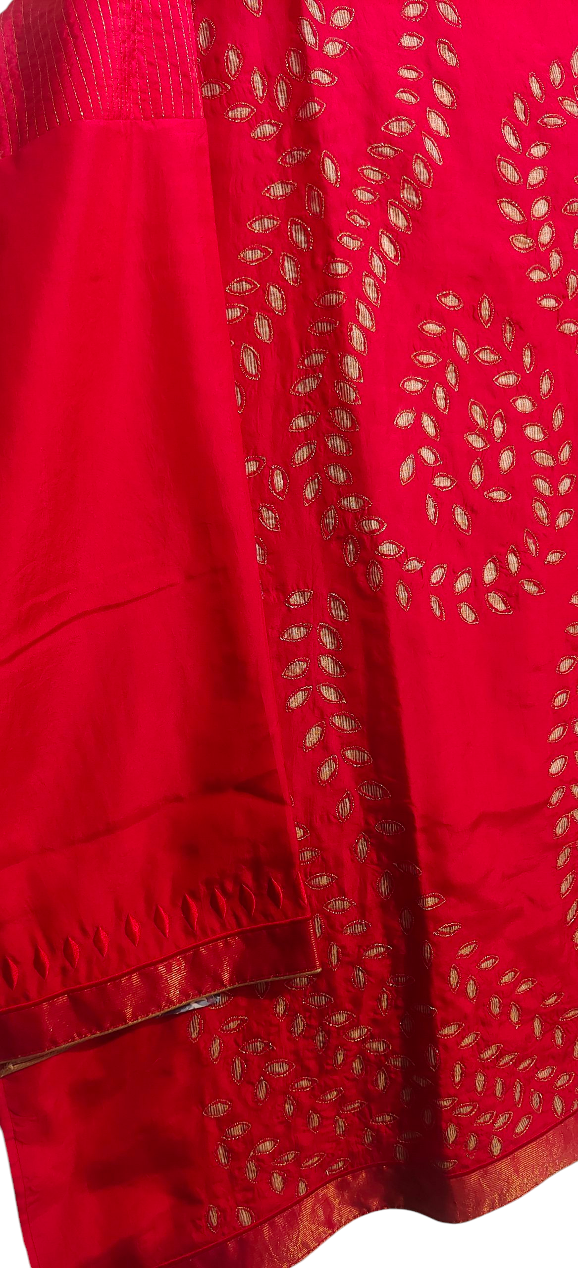 Semi Stitched silk cutwork applique Short Tunic