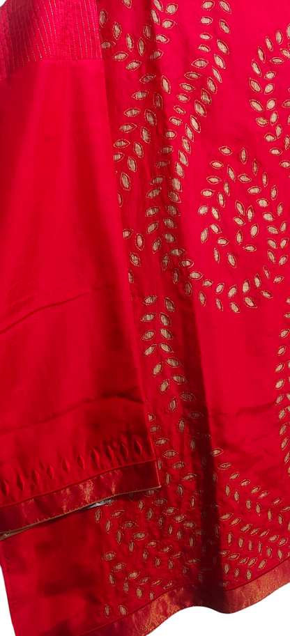 Semi Stitched silk cutwork applique Short Tunic