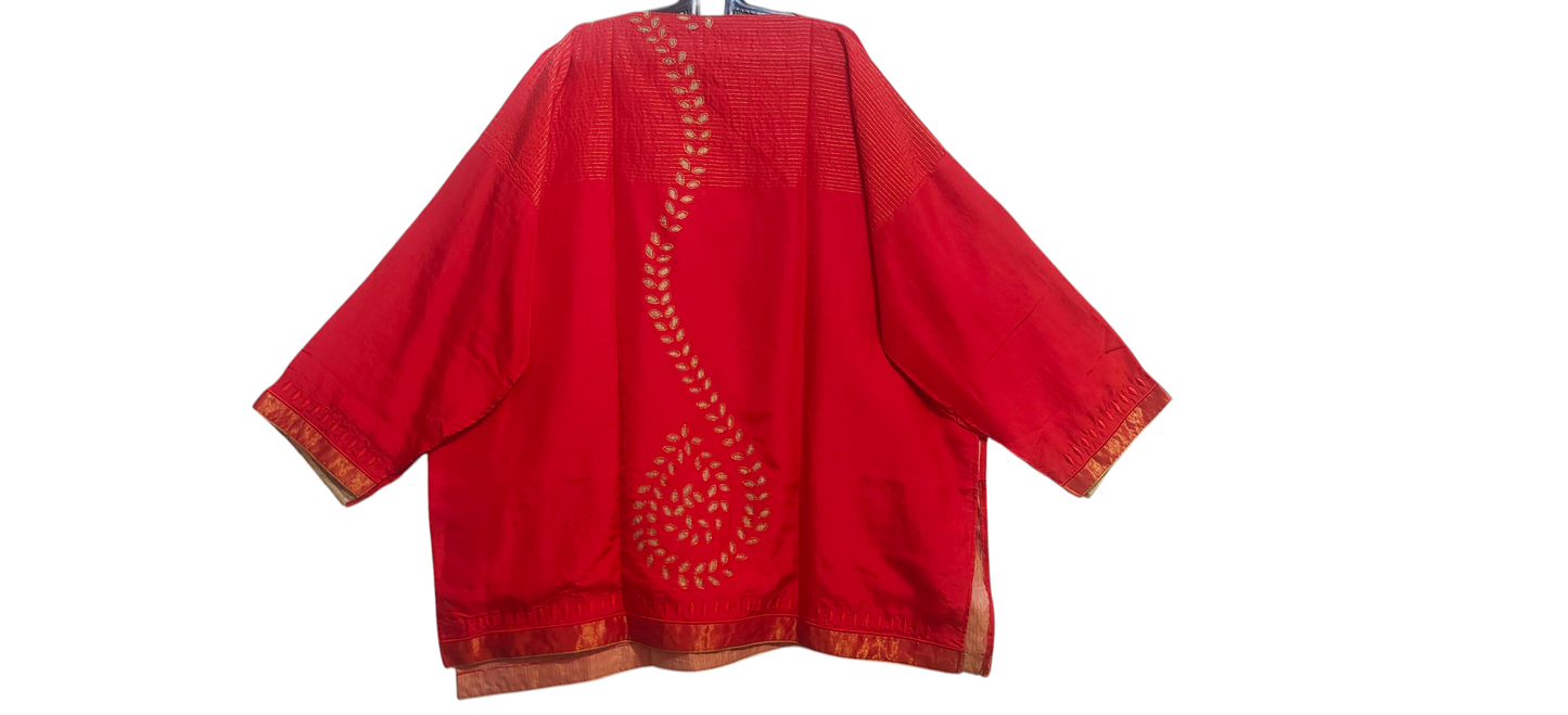 Semi Stitched silk cutwork applique Short Tunic