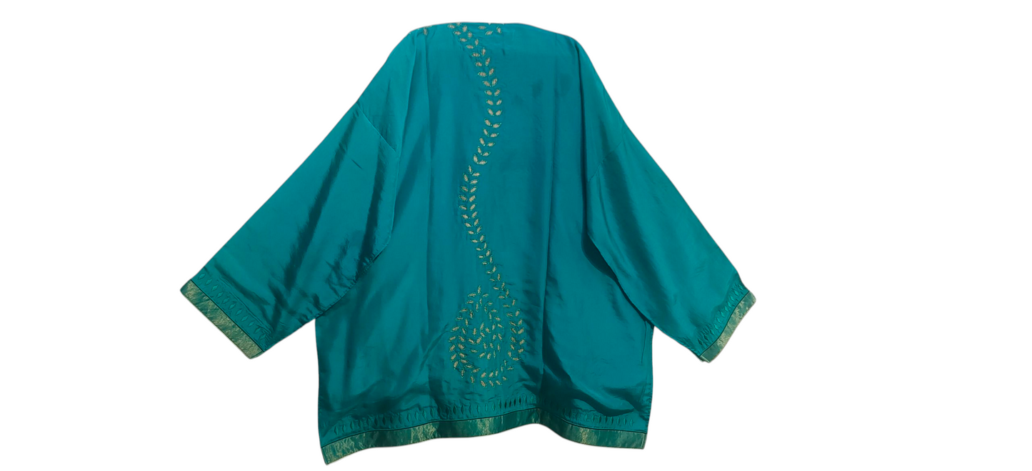 Semi Stitched silk cutwork applique Short Tunic