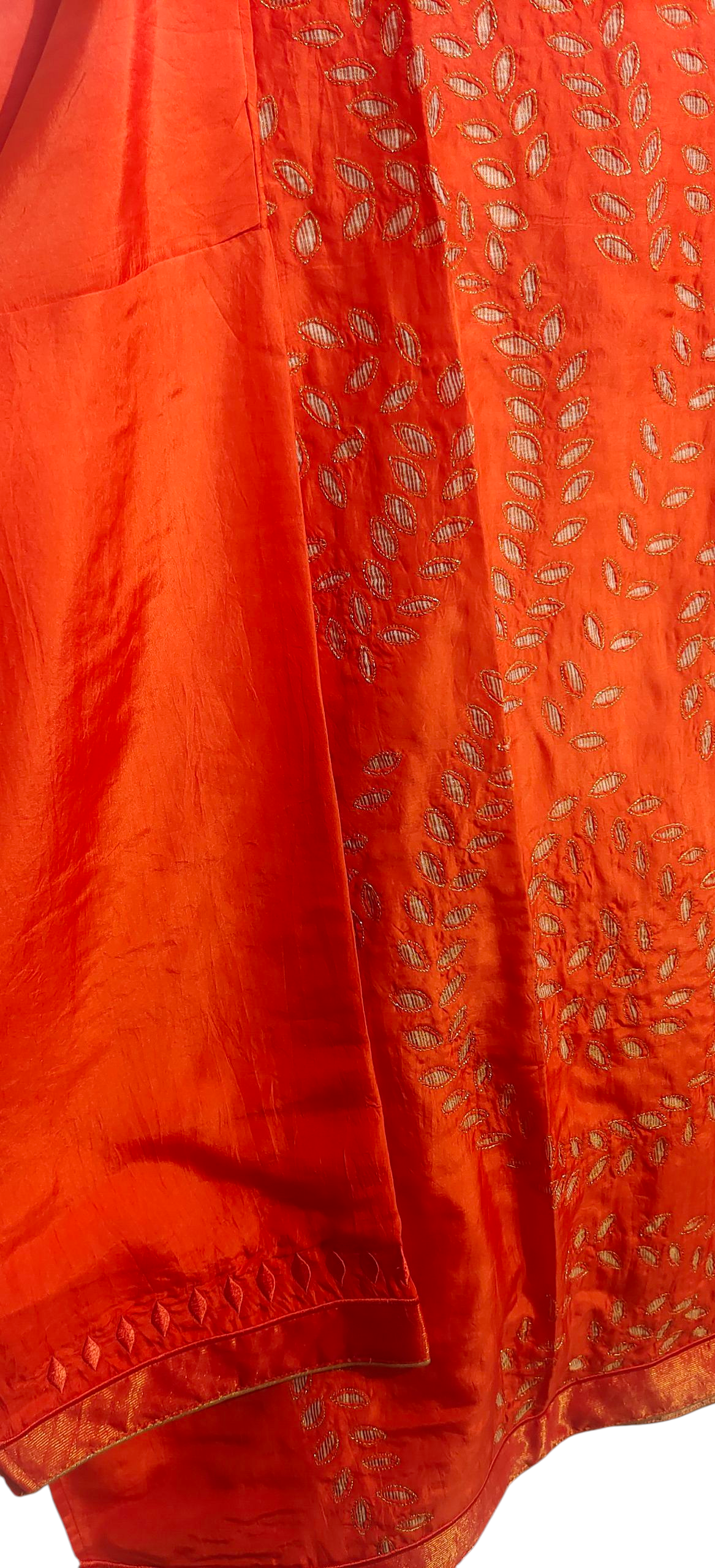 Semi Stitched silk cutwork applique Short Tunic