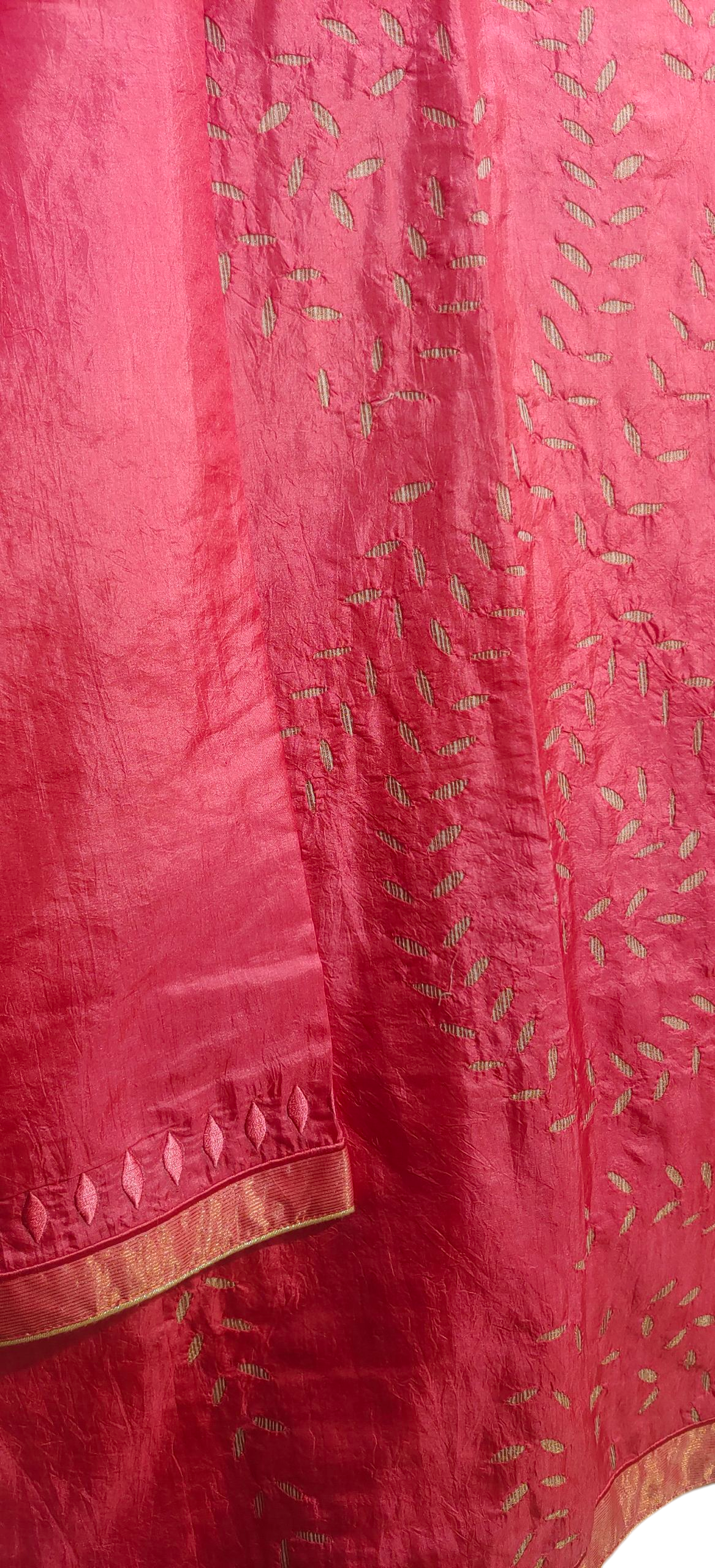 Semi Stitched silk cutwork applique Short Tunic