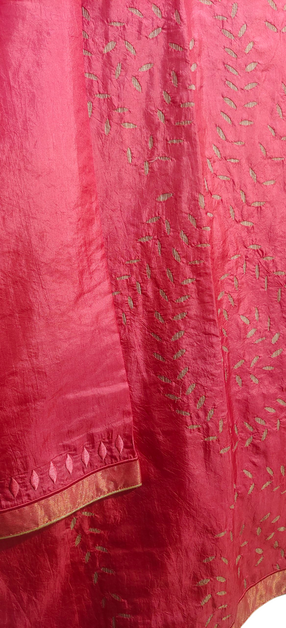 Semi Stitched silk cutwork applique Short Tunic