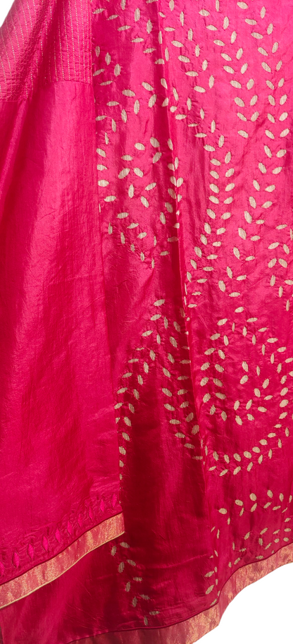 Semi Stitched silk cutwork applique Short Tunic