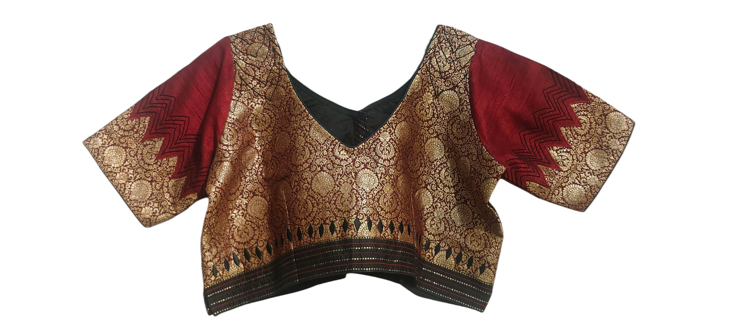 Semistitched Chanderi Ɓlouse