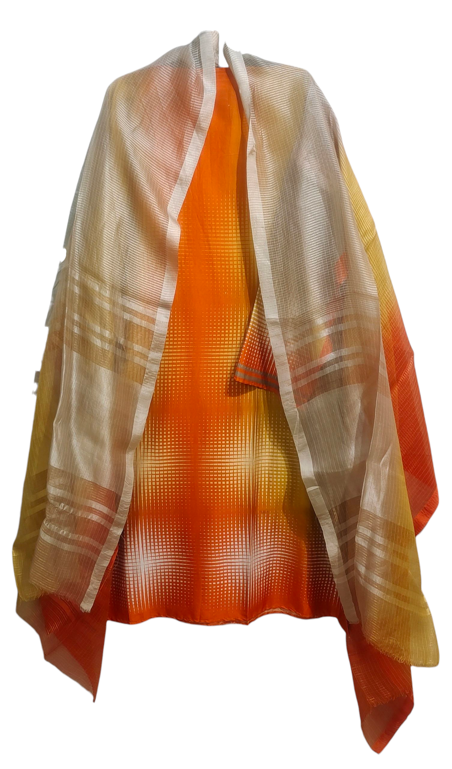 Semi Stitched Chanderi Casual Suitset