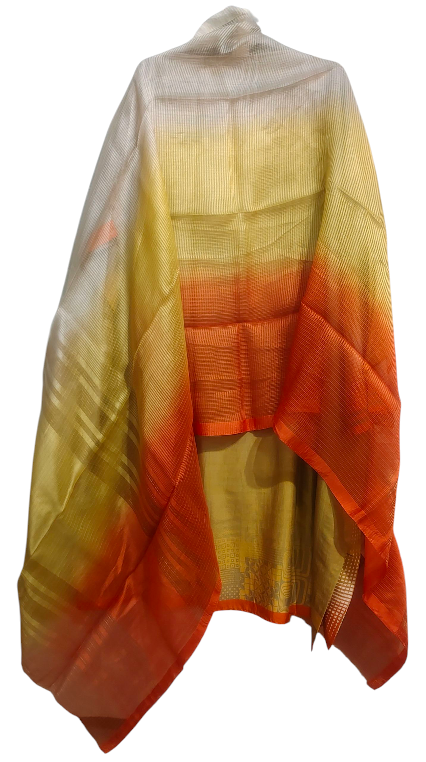 Semi Stitched Chanderi Casual Suitset