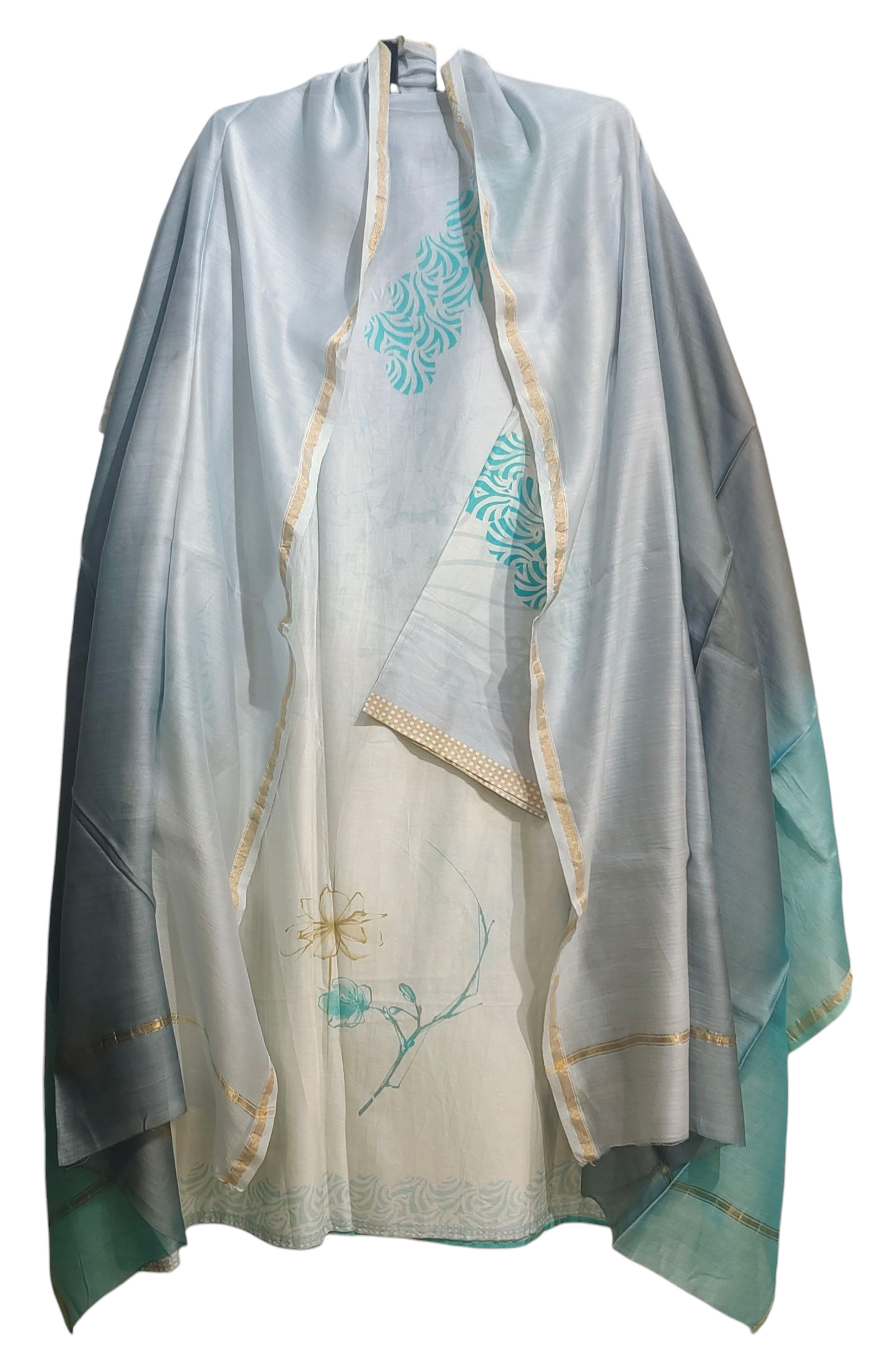 Semi Stitched Chanderi Kurta