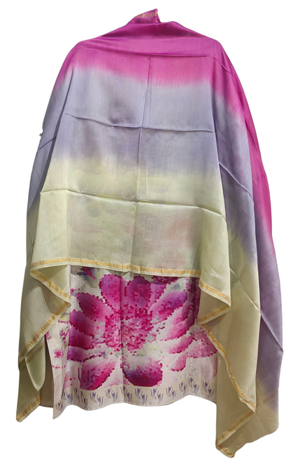 Semi Stitched Chanderi Casual Suitset