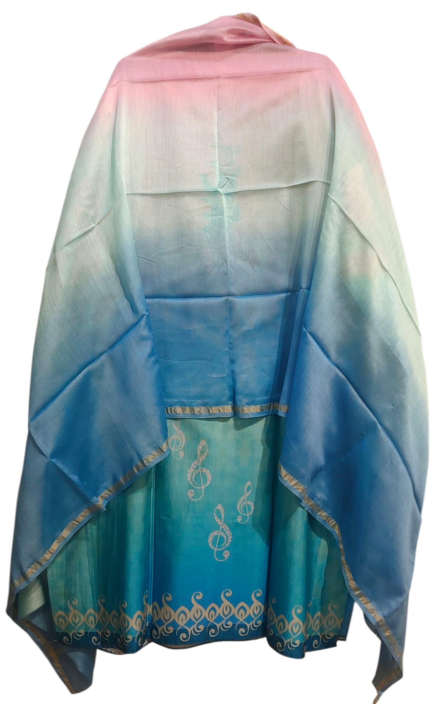 Semi Stitched Chanderi Casual Suitset