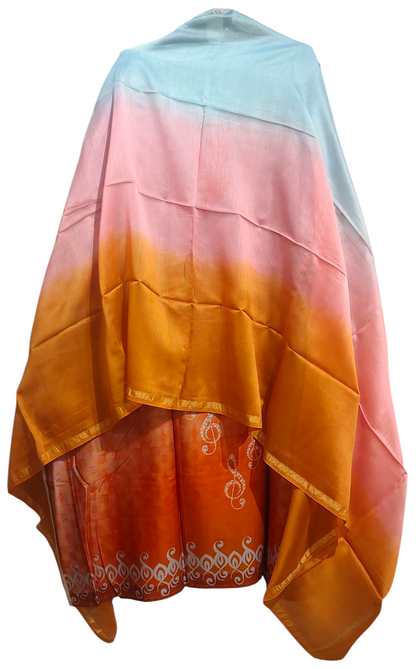 Semi Stitched Chanderi Casual Suitset