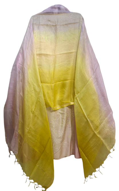 Semi Stitched Chanderi Casual Suitset