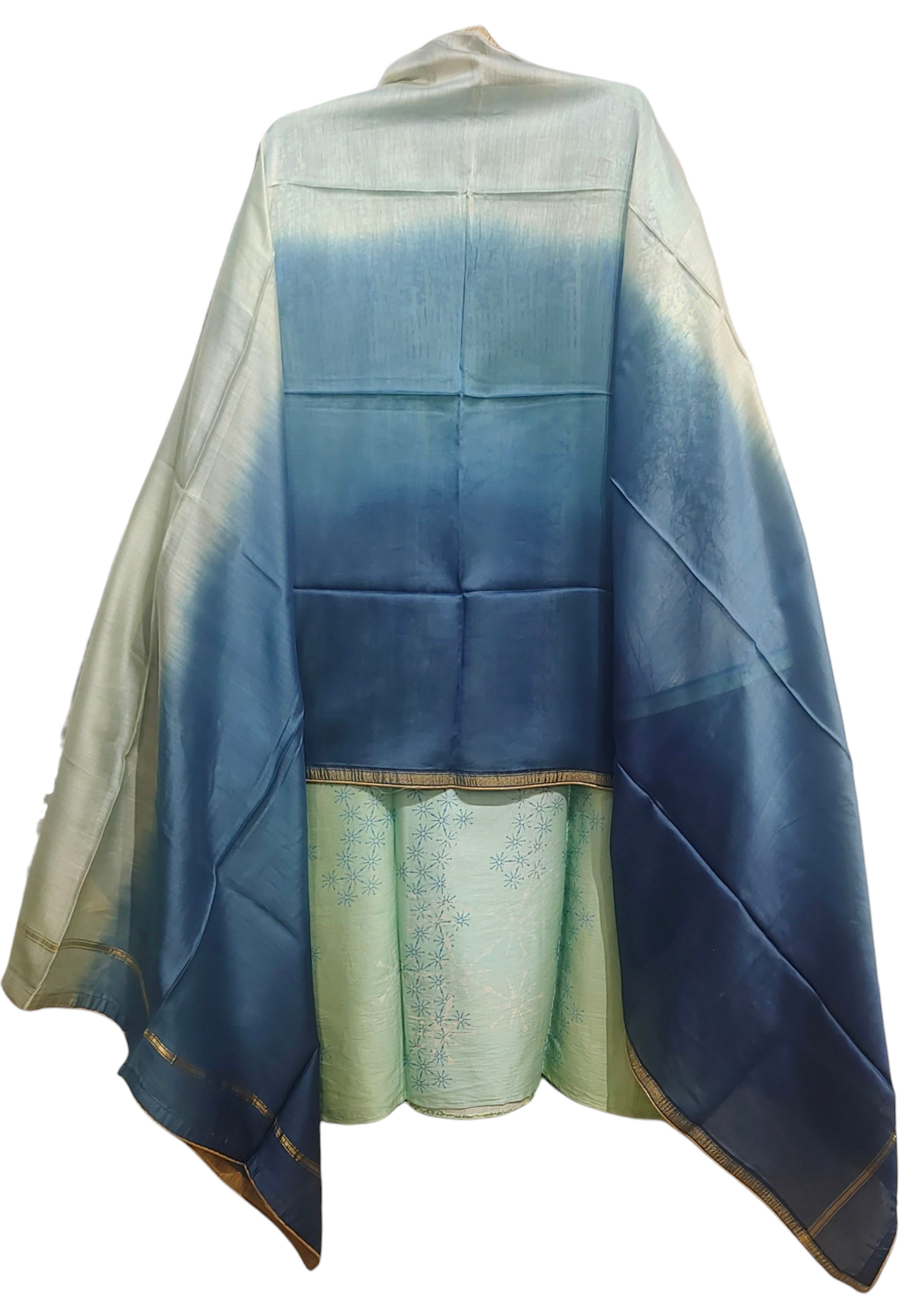 Semi Stitched Chanderi Casual Suitset