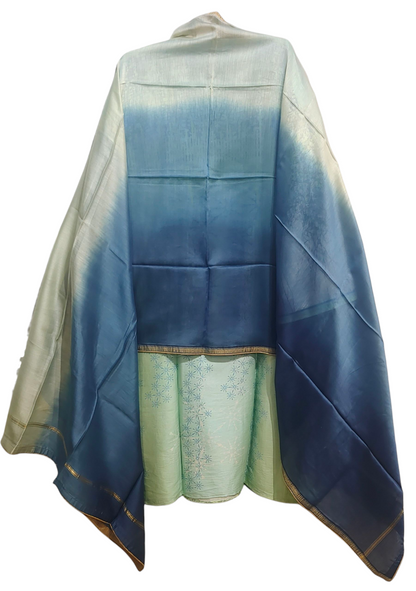 Semi Stitched Chanderi Casual Suitset