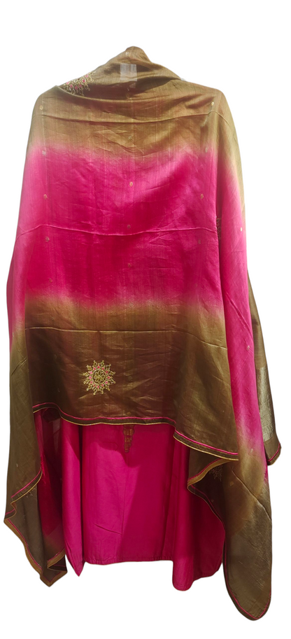 Semi Stitched Formal chanderi Suitset