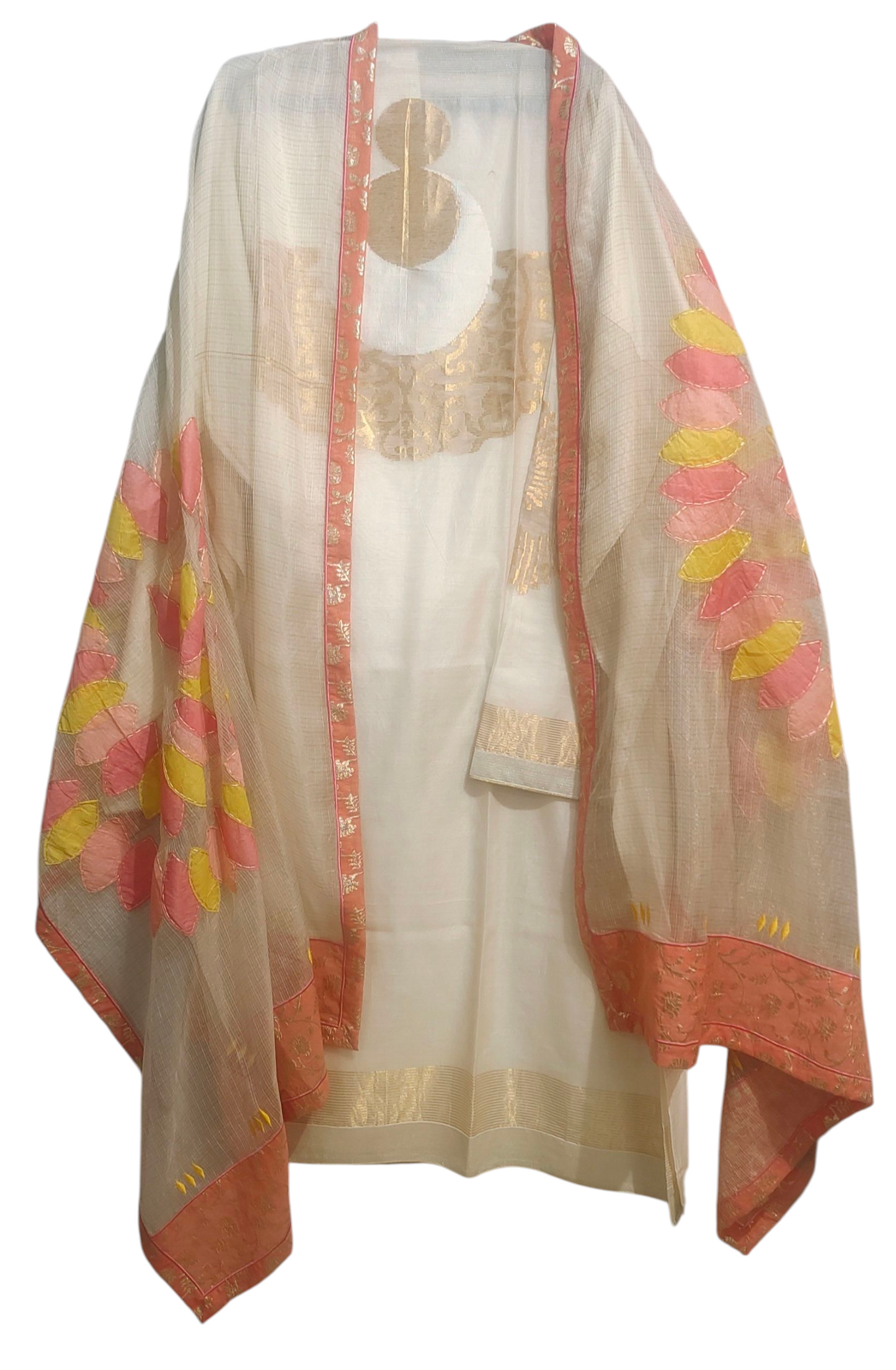 Semi Stitched Formal chanderi Suitset