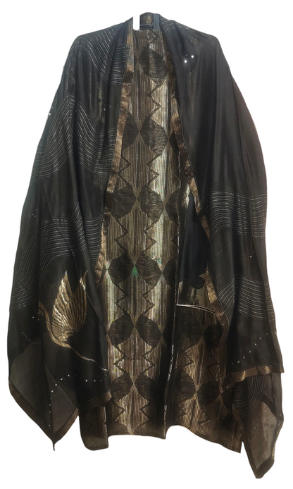 Semi Stitched Formal chanderi Suitset